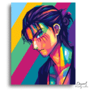 Attack on Titan: Colorful Eren Yeager - Anime Paint By Numbers Kit