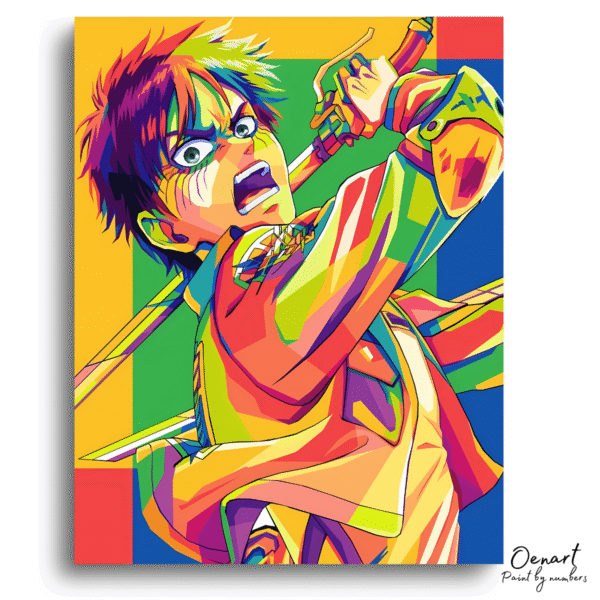 Attack on Titan: Eren Yeager Pop Art - Anime Paint By Numbers Kit