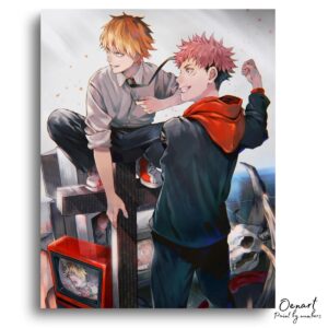 Chainsaw Man: Denji & Yuji - Anime Paint By Numbers Kit