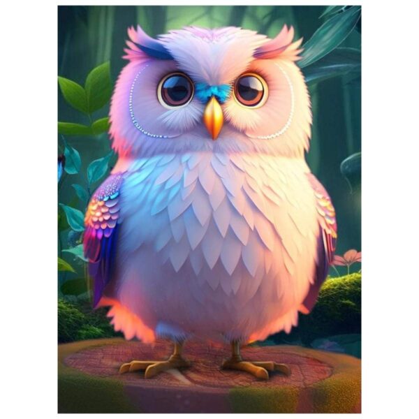 Cute Owl: Paint By Numbers Kit - Image 2
