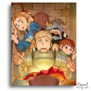 Delicious in Dungeon: Laios, Marcille, Senshi and Chilchuck Eating - Anime Diamond Painting