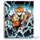 Demon Slayer: Blue Thunder - Anime Paint By Numbers Kit