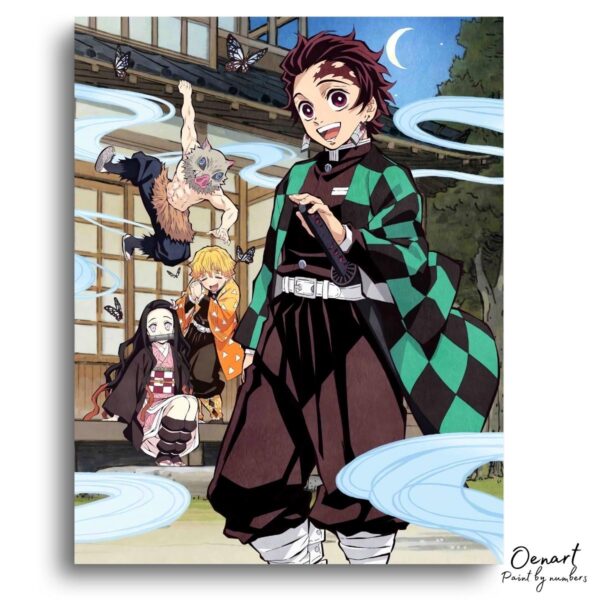 Demon Slayer: Funny Times - Anime Paint By Numbers Kit