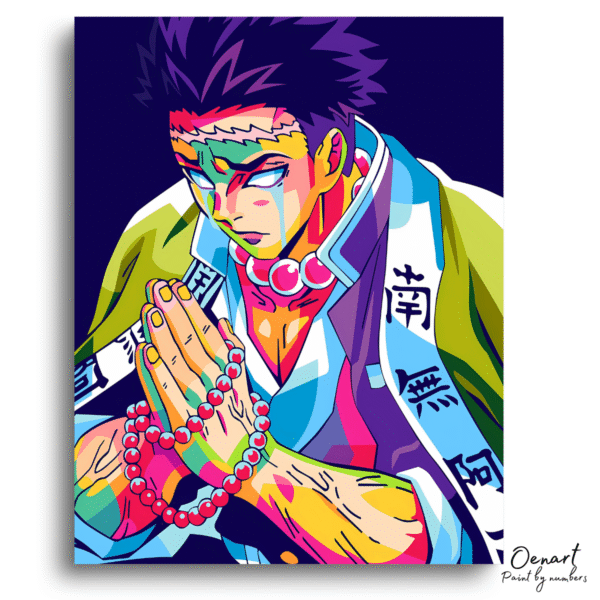 Demon Slayer: Gyomei Stone Hashira - Anime Diamond Painting
