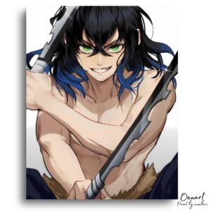 Demon Slayer: Inosuke Smile - Anime Paint By Numbers Kit