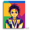 Demon Slayer: Tanjiro Kamado Pop Art - Anime Paint By Numbers Kit