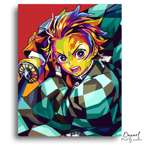 Demon Slayer: Tanjiro Pop Art - Anime Paint By Numbers Kit