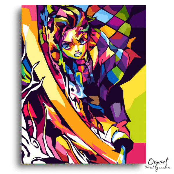 Demon Slayer: Tanjiro Sun Breathing - Anime Diamond Painting