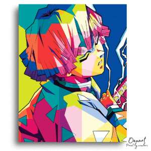 Demon Slayer: Zenitsu Pop Art - Anime Paint By Numbers Kit