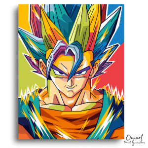 Dragon Ball Z: Goku Super Saiyan Smile - Anime Paint By Numbers Kit-Oenart™