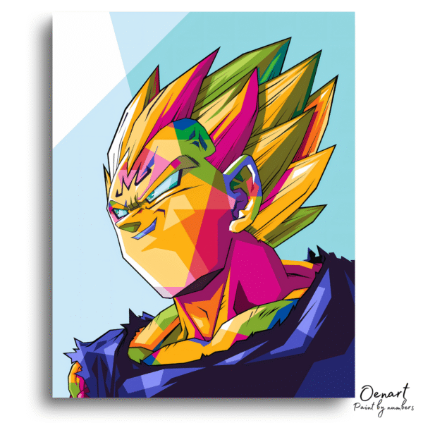 Dragon Ball Z: Majin Vegeta Pop Art - Anime Diamond Painting
