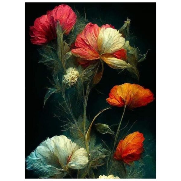 Flowers - Paint By Numbers Kit - Image 2