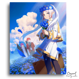 Frieren Beyond Journey's End: Blue Moonweed Field - Anime Diamond Painting