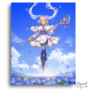 Frieren Beyond Journey's End: Frieren in Blue Moonweed Field - Anime Diamond Painting
