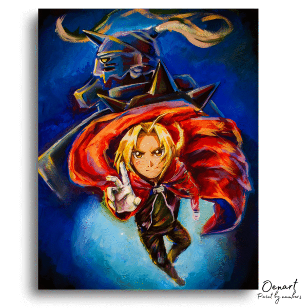 Fullmetal Alchemist Brotherhood: Edward & Alphonse Fanart - Anime Paint By Numbers Kit