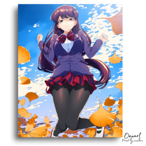 Komi Can't Communicate: Cute Komi Jumping - Anime Paint By Numbers Kit