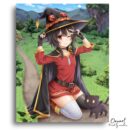 KonoSuba: Megumin' cat - Anime Paint By Numbers Kit