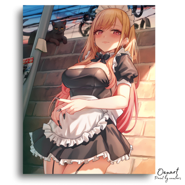 My Dress Up Darling: Marin Maid Cosplay - Anime Paint By Numbers Kit