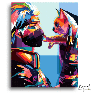 Naruto Shippuden: Kakashi with Cat - Anime Diamond Painting