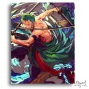 One Piece: 3 Swords - Anime Paint By Numbers Kit