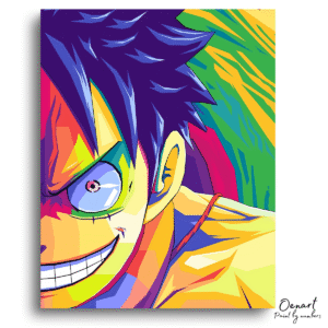 One Piece: Monkey D Luffy Wpap Pop Art - Anime Diamond Painting