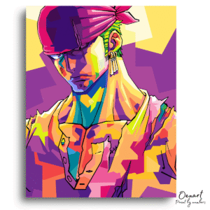 One Piece: Zoro Pop Art - Anime Paint By Numbers Kit