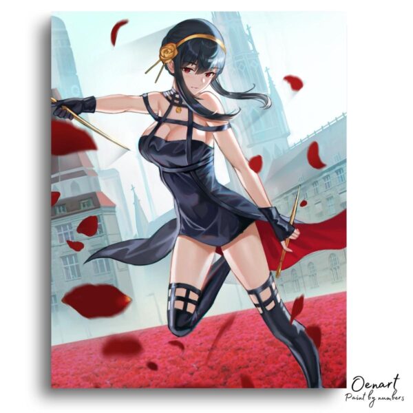 Spy x Family: Yor In Black - Anime Paint By Numbers Kit