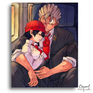 Undead Unluck: Andy and Fuuko Sleeping - Anime Paint By Numbers Kit