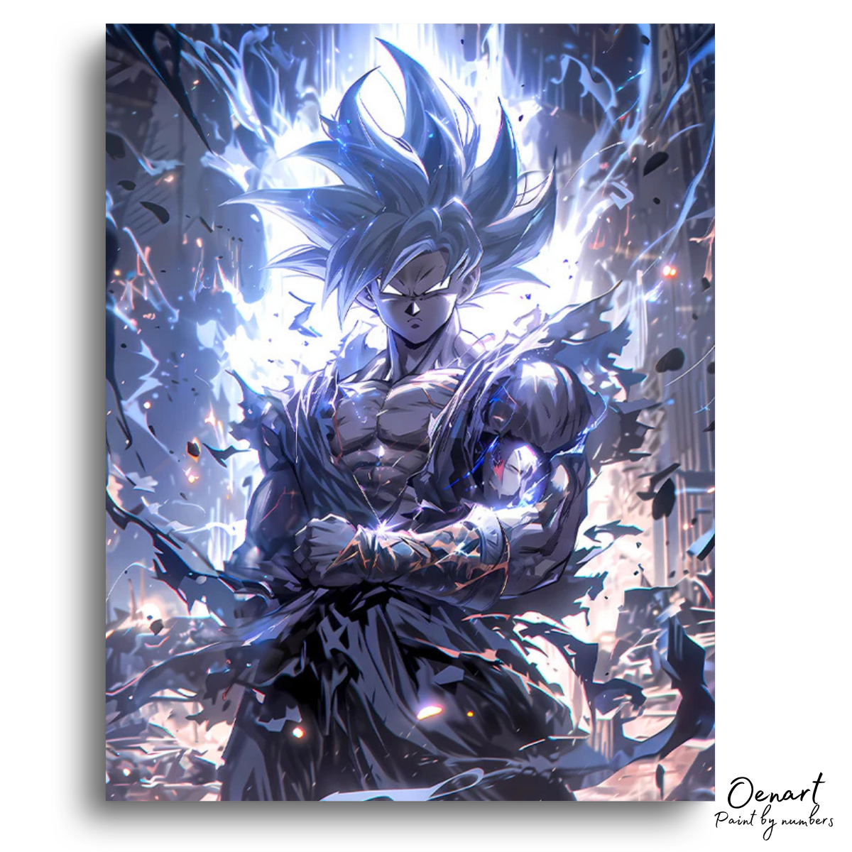 Dragon Ball Z: Blue Lightning - Anime Paint By Numbers Kit-Oenart™
