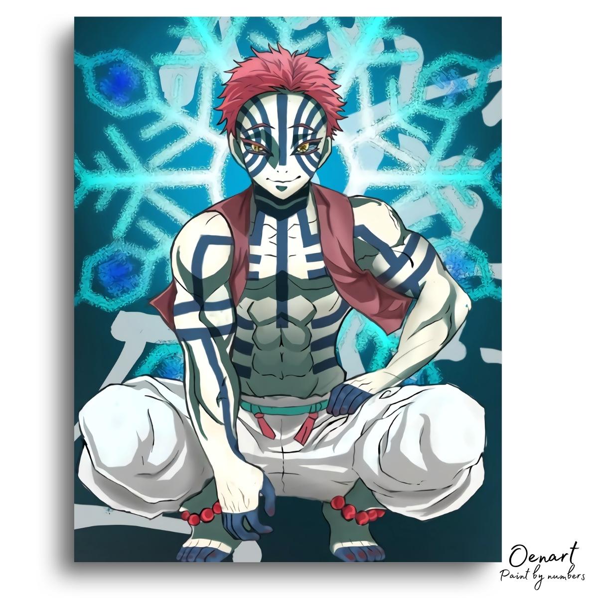 Demon Slayer: Akaza - Anime Diamond Painting - Oenart™