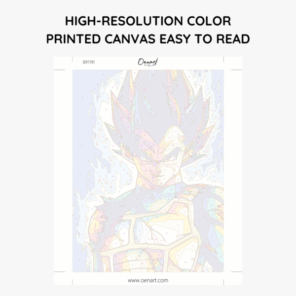 Dragon Ball Z: Colorful Goku and Vegeta - Anime Paint By Numbers Kit - Image 5