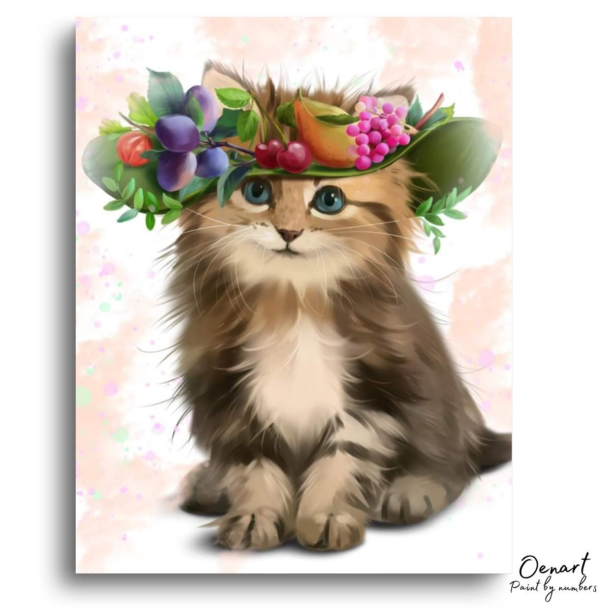 Flowered Kitten - Diamond Painting Kit - Oenart™