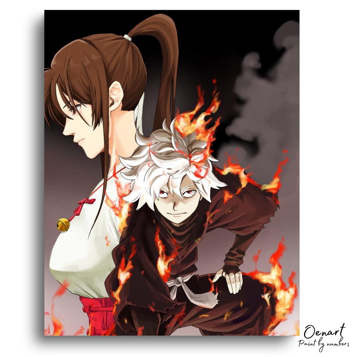 Hell's Paradise: Fire - Anime Diamond Painting - Oenart™