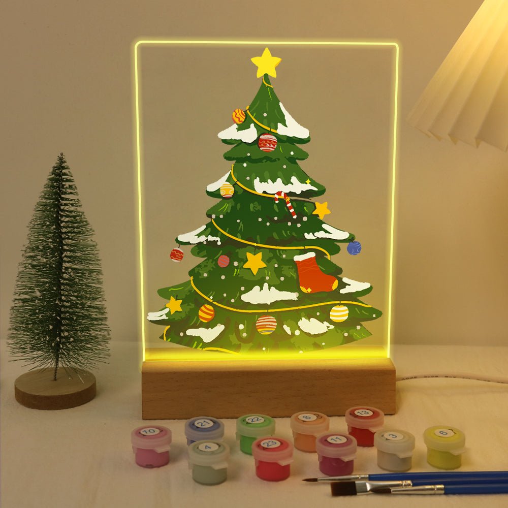 LED Christmas Tree Paint by Numbers Kit - Oenart™