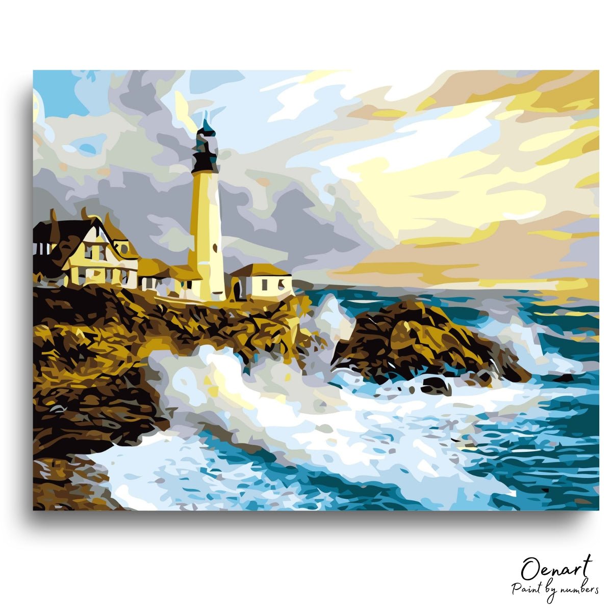 Lighthouse Waves - Diamond Painting Kit - Oenart™