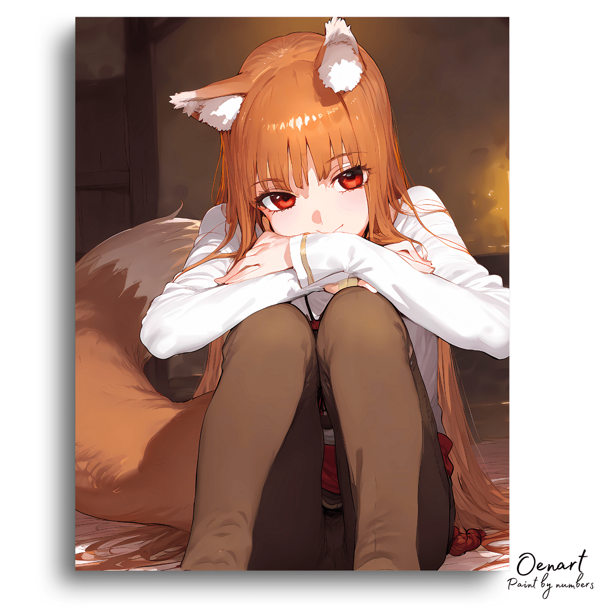 Spice and Wolf: Cute Holo - Anime Paint By Numbers Kit - Oenart™