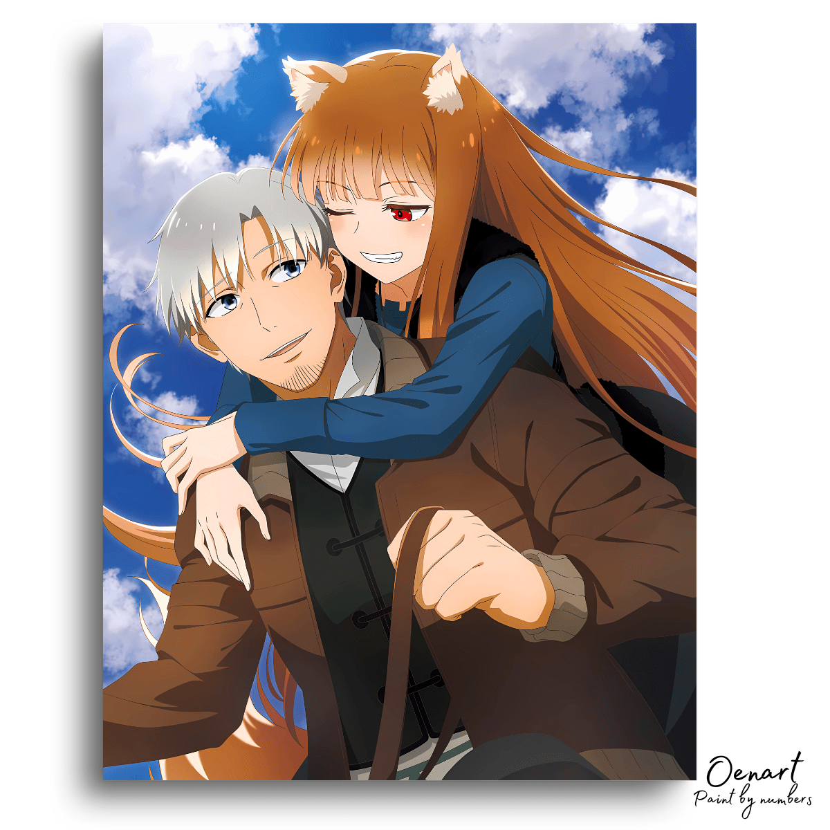 Spice and Wolf: Lawrence & Holo - Anime Paint By Numbers Kit - Oenart™