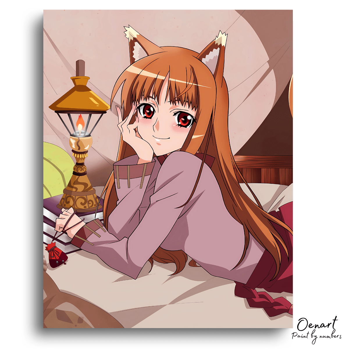 Spice and Wolf: The Wise Wolf Holo - Anime Paint By Numbers Kit - Oenart™