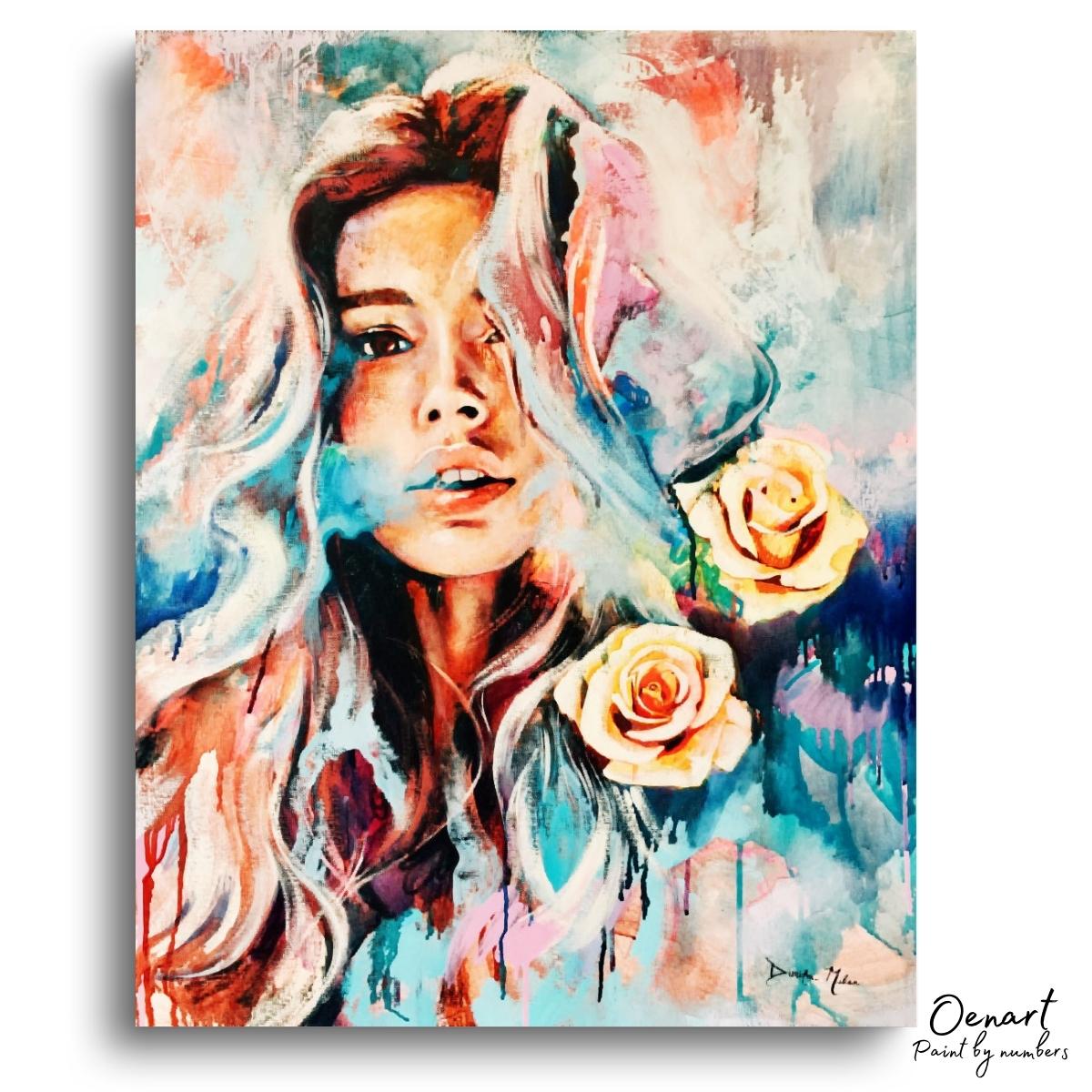 The Roses Girl - Diamond Painting Kit - Oenart™