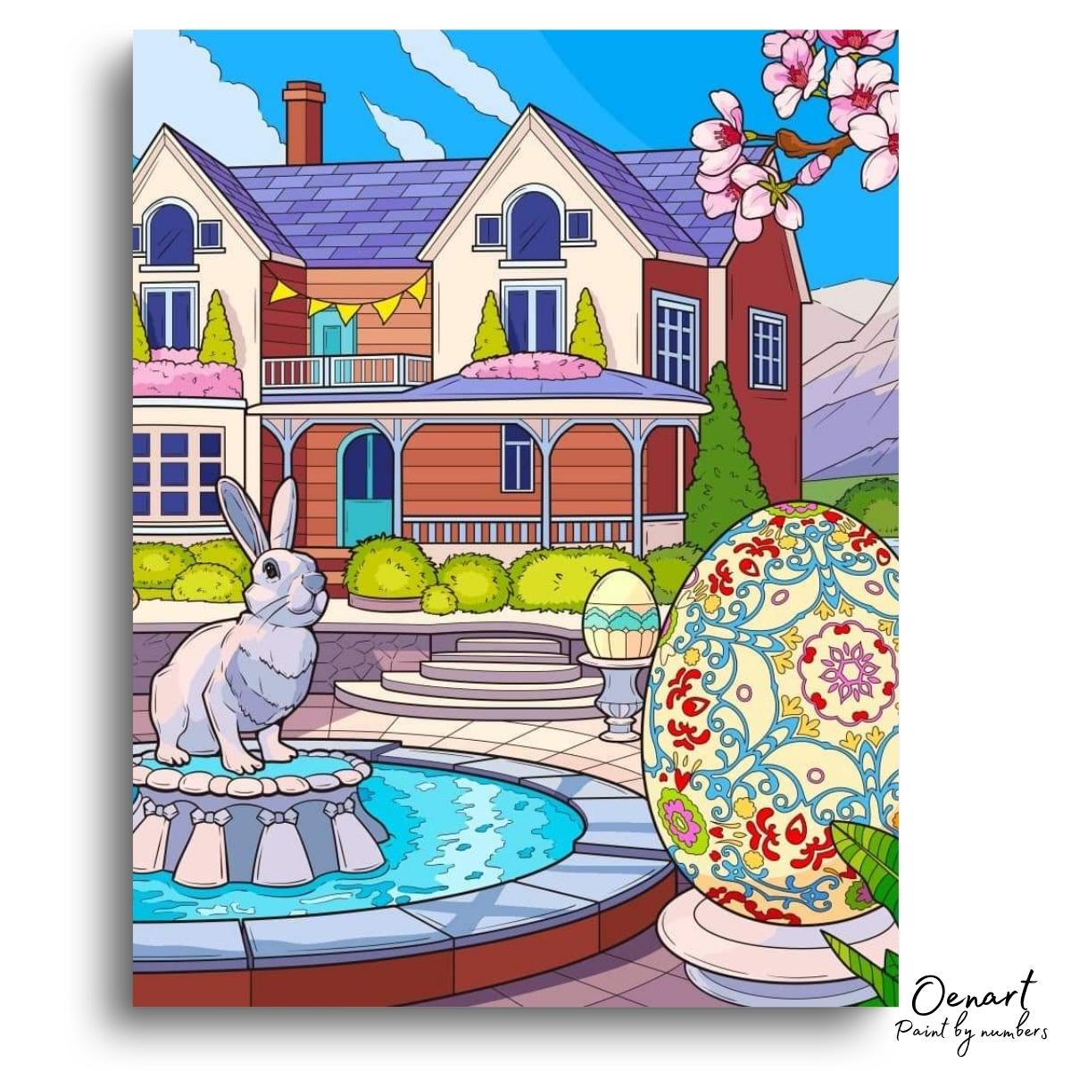 White Ester Bunny - Diamond Painting Kit - Oenart™