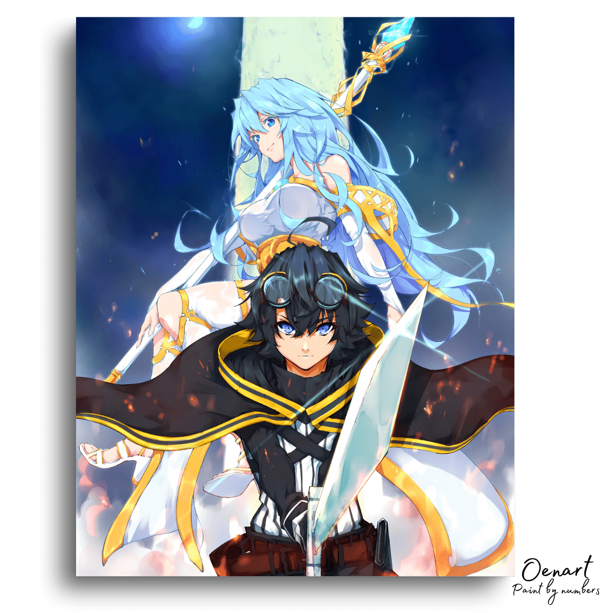 Wistoria Wand and Sword: Elfaria & Will Serfort - Anime Paint By Numbers Kit - Oenart™