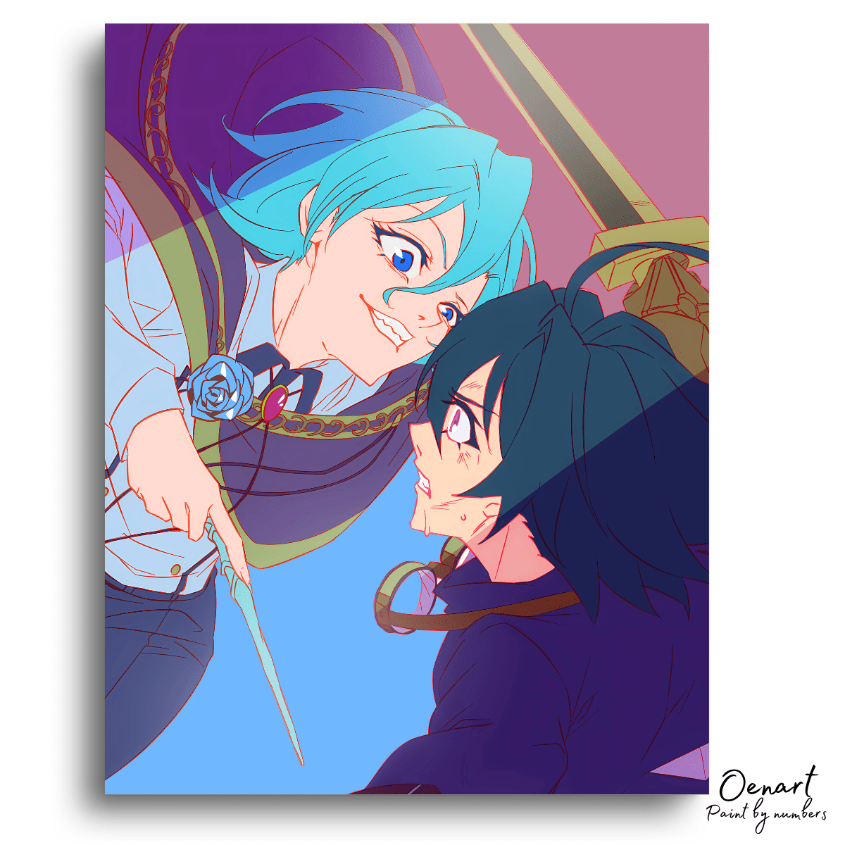 Wistoria Wand and Sword: Will vs Julius - Anime Paint By Numbers Kit - Oenart™