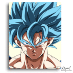 Dragon Ball Super: Goku Blue Battle-Ready – Anime Paint By Numbers Kit