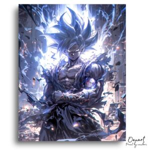 Dragon Ball Z: Goku Blue Thunder – Anime Paint By Numbers Kit