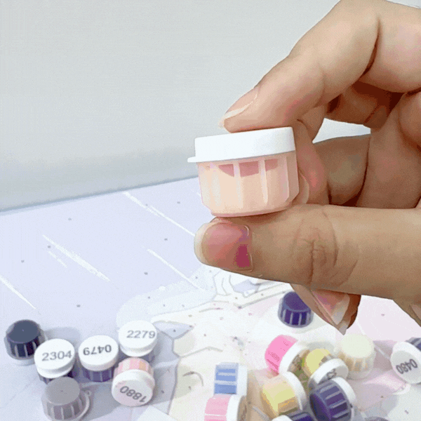 Match paint pots with the numbered areas