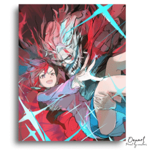 Dandadan: Protecting Momo – Anime Paint By Numbers Kit