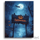 Moonlit Pumpkin Sign – Paint By Numbers Kit