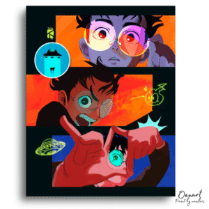 Dandadan: Okarun Comic Panels – Anime Paint By Numbers Kit