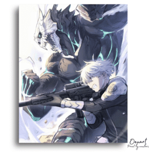 Kaiju No. 8: Kafka & Reno Battle Stance – Anime Paint By Numbers Kit