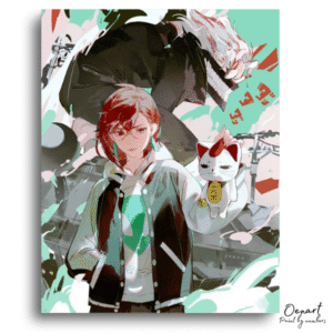 Dandadan: Momo’s Lucky Charm – Anime Paint By Numbers Kit